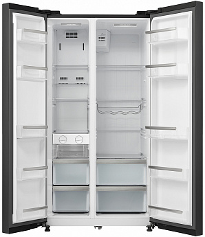 картинка Холодильник Korting KNFS 91797 GN двухкамерный черное стекло 
